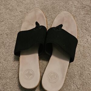 Charleston Shoe Co. Black Slide Sandals